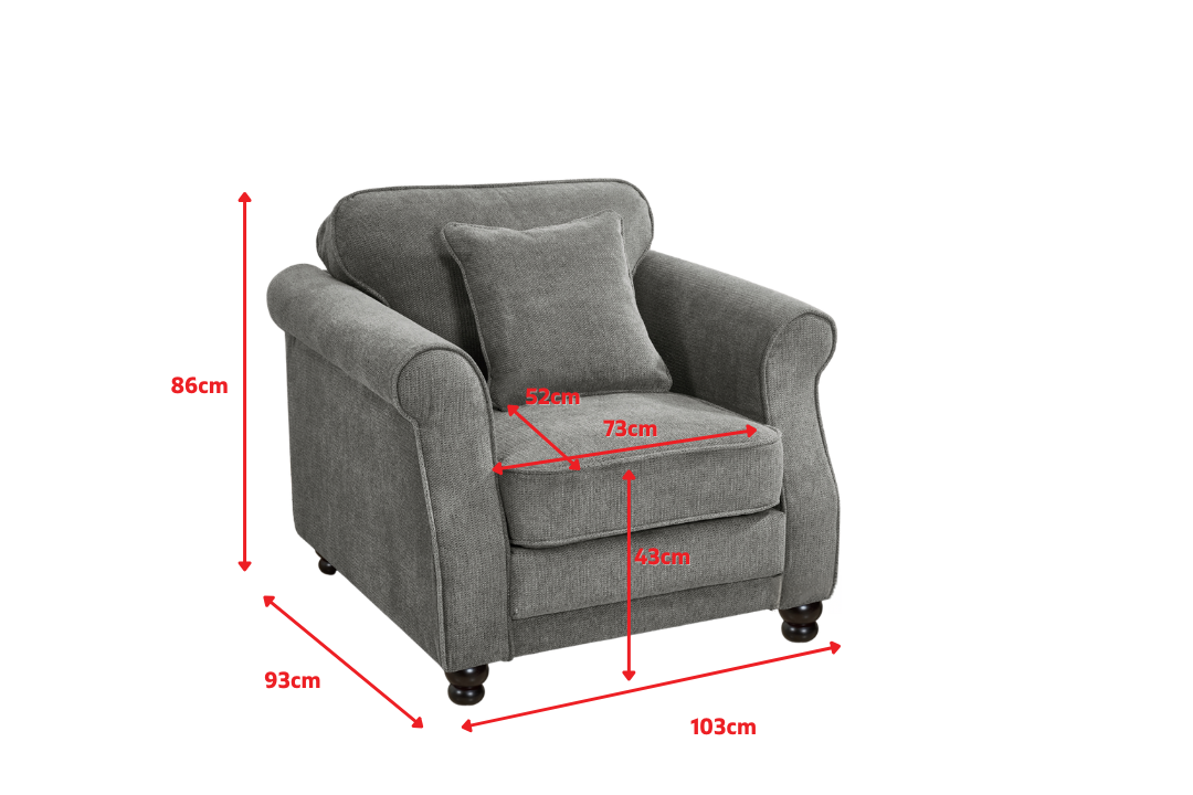 Product dimensions diagram