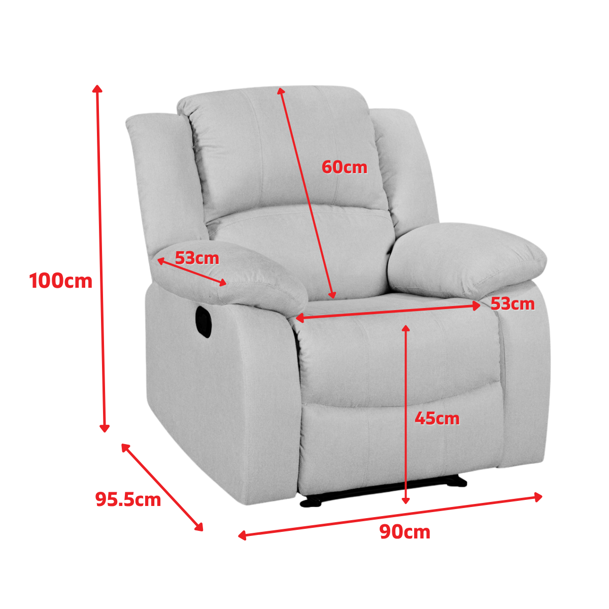 Product dimensions diagram