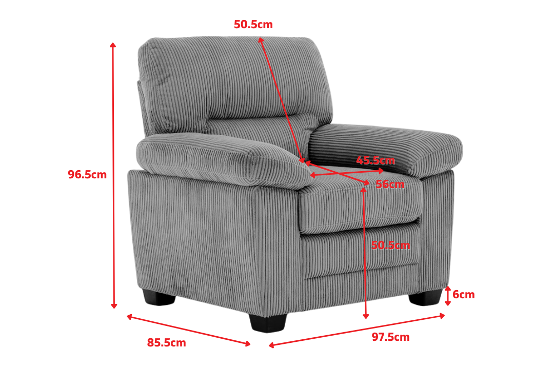 Product dimensions diagram