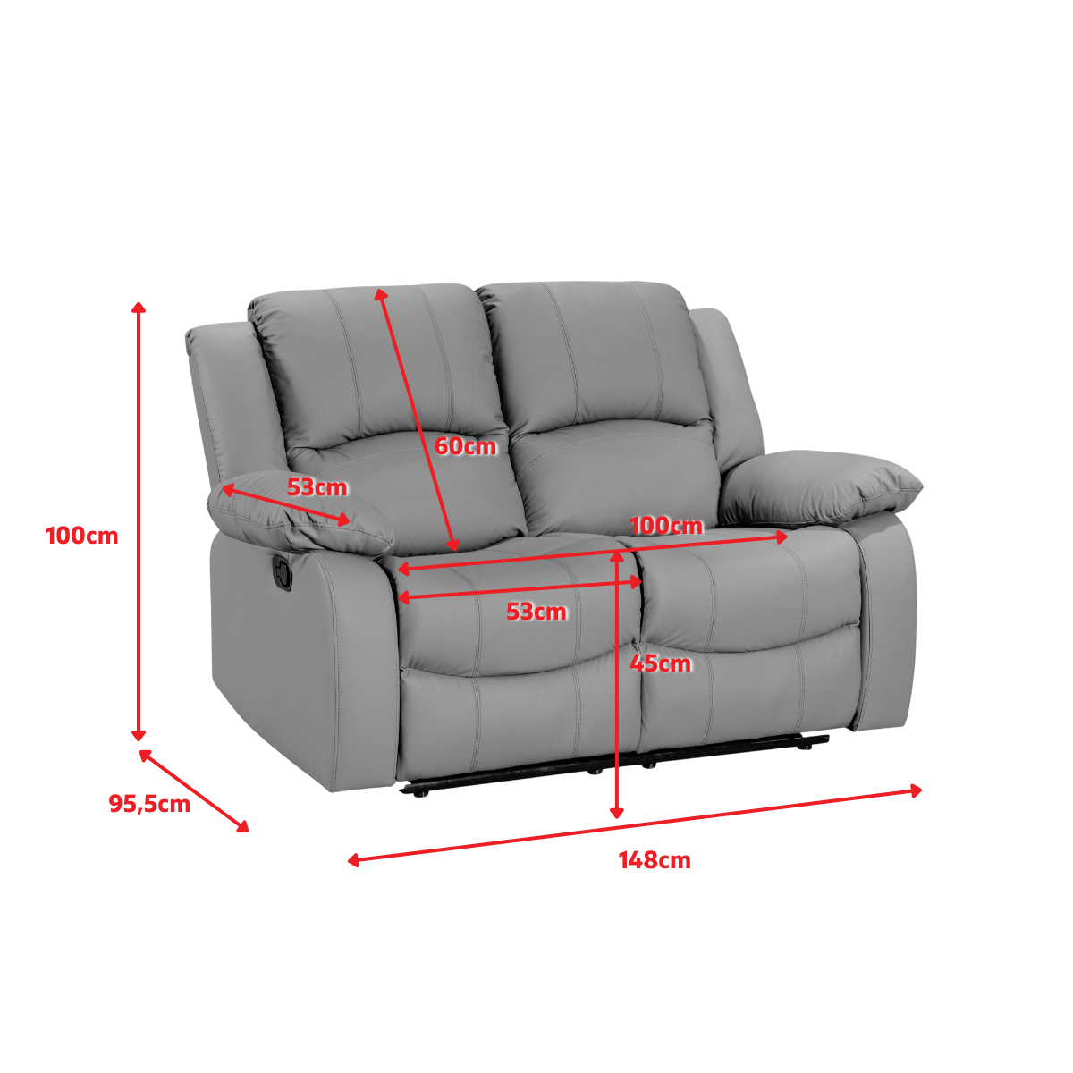Product dimensions diagram