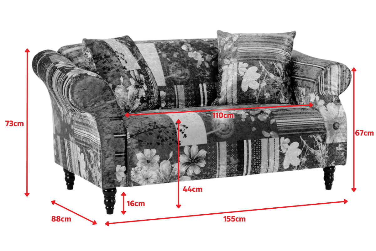 Product dimensions diagram