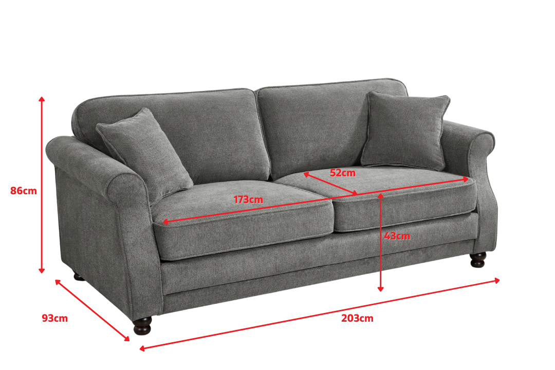 Product dimensions diagram