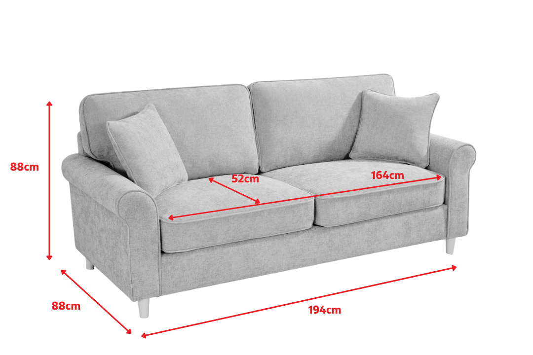 Product dimensions diagram