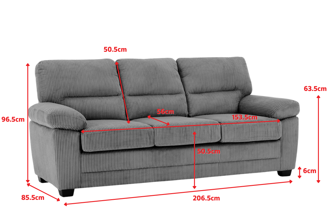 Product dimensions diagram