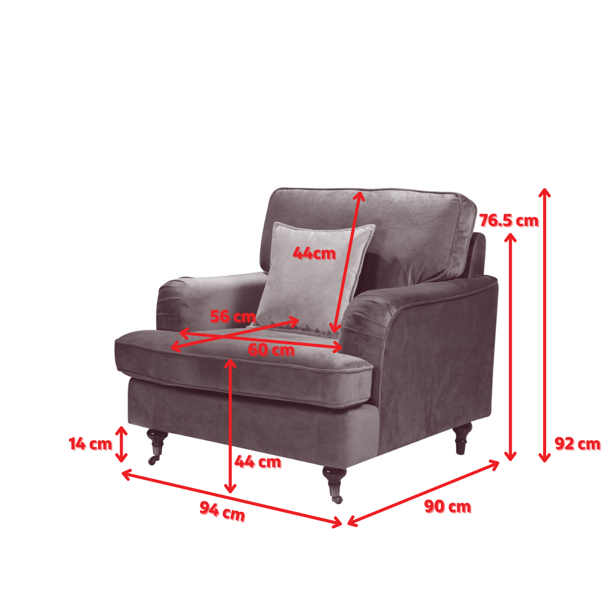 Product dimensions diagram