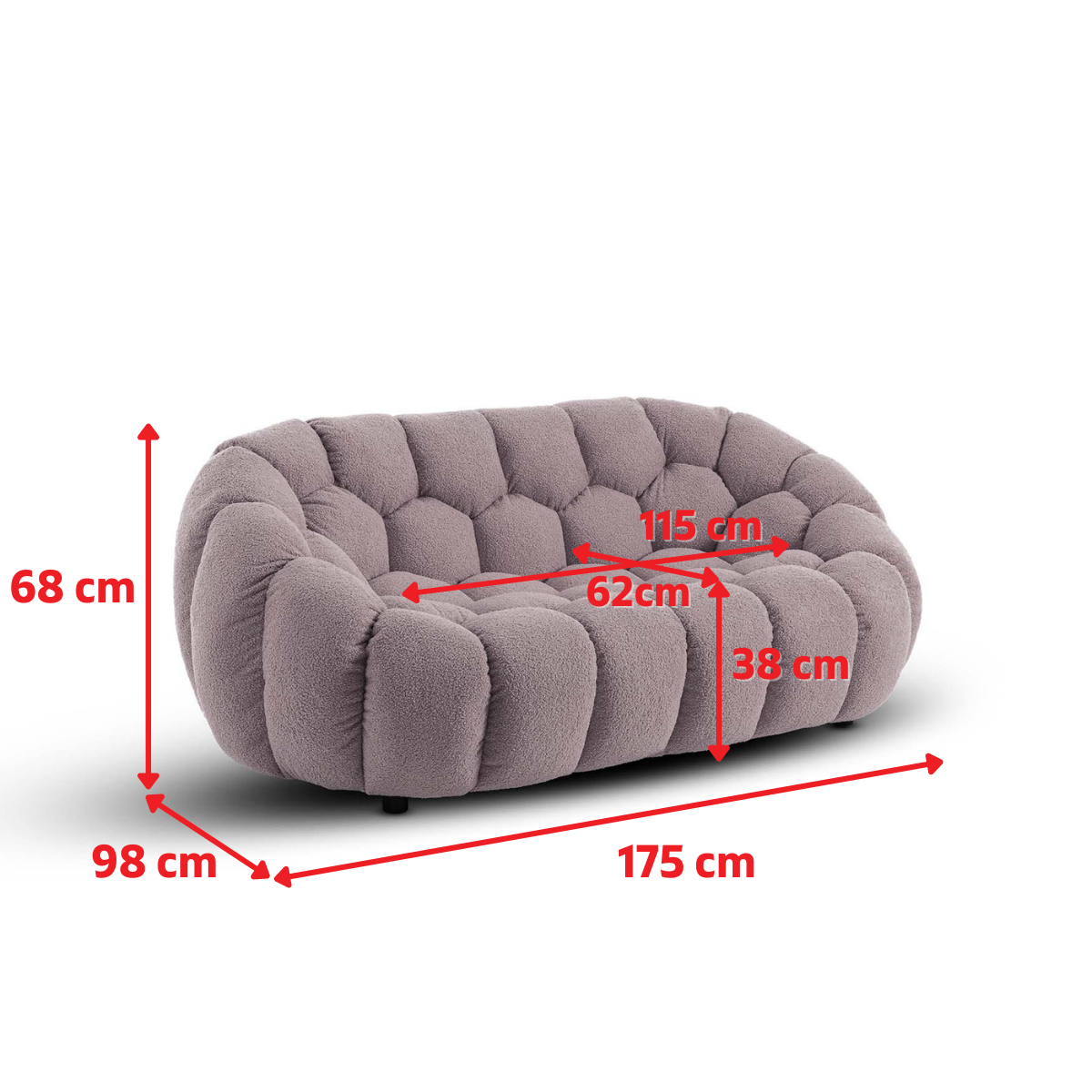 Product dimensions diagram