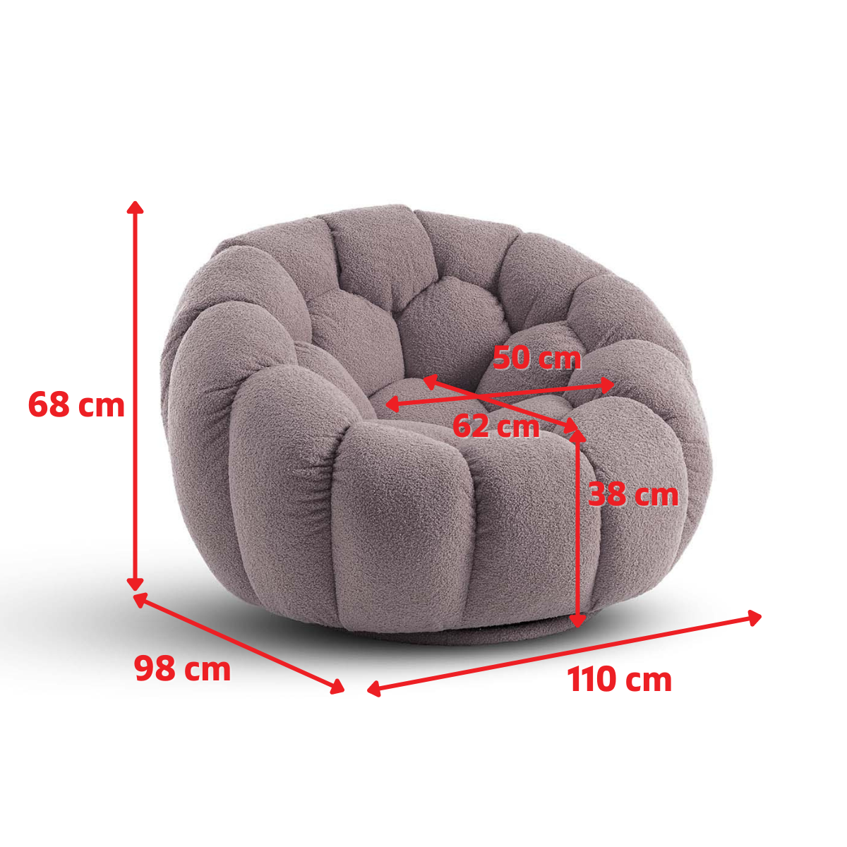 Product dimensions diagram