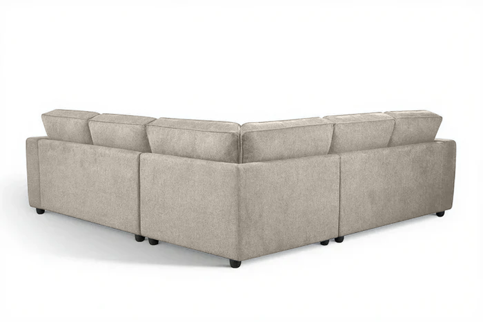 Beige Chenille Fabric 2C2 Corner Sofa ALFIE