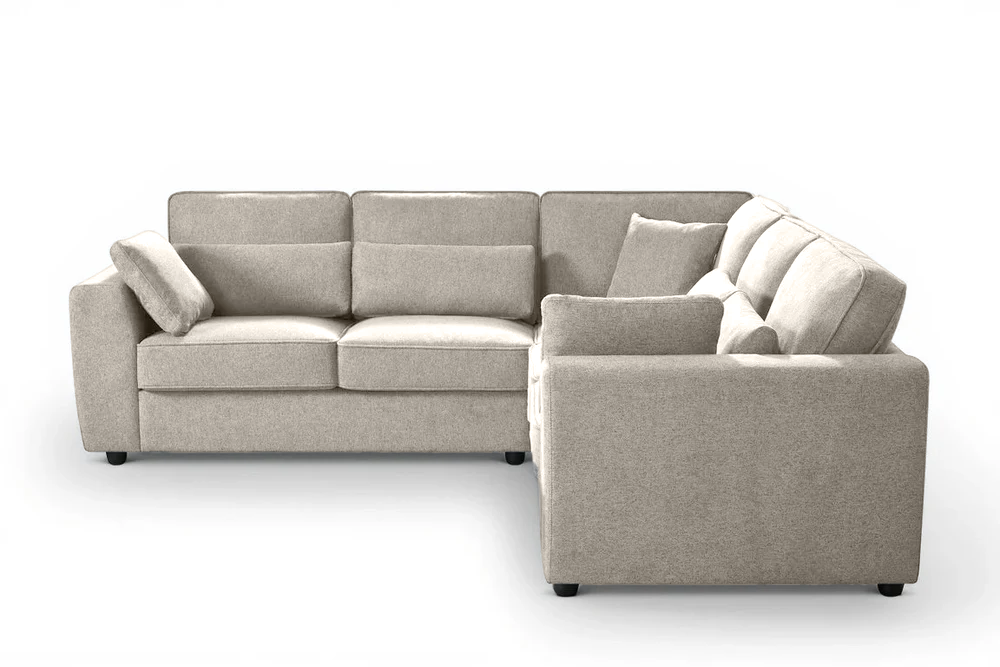 Beige Chenille Fabric 2C2 Corner Sofa ALFIE
