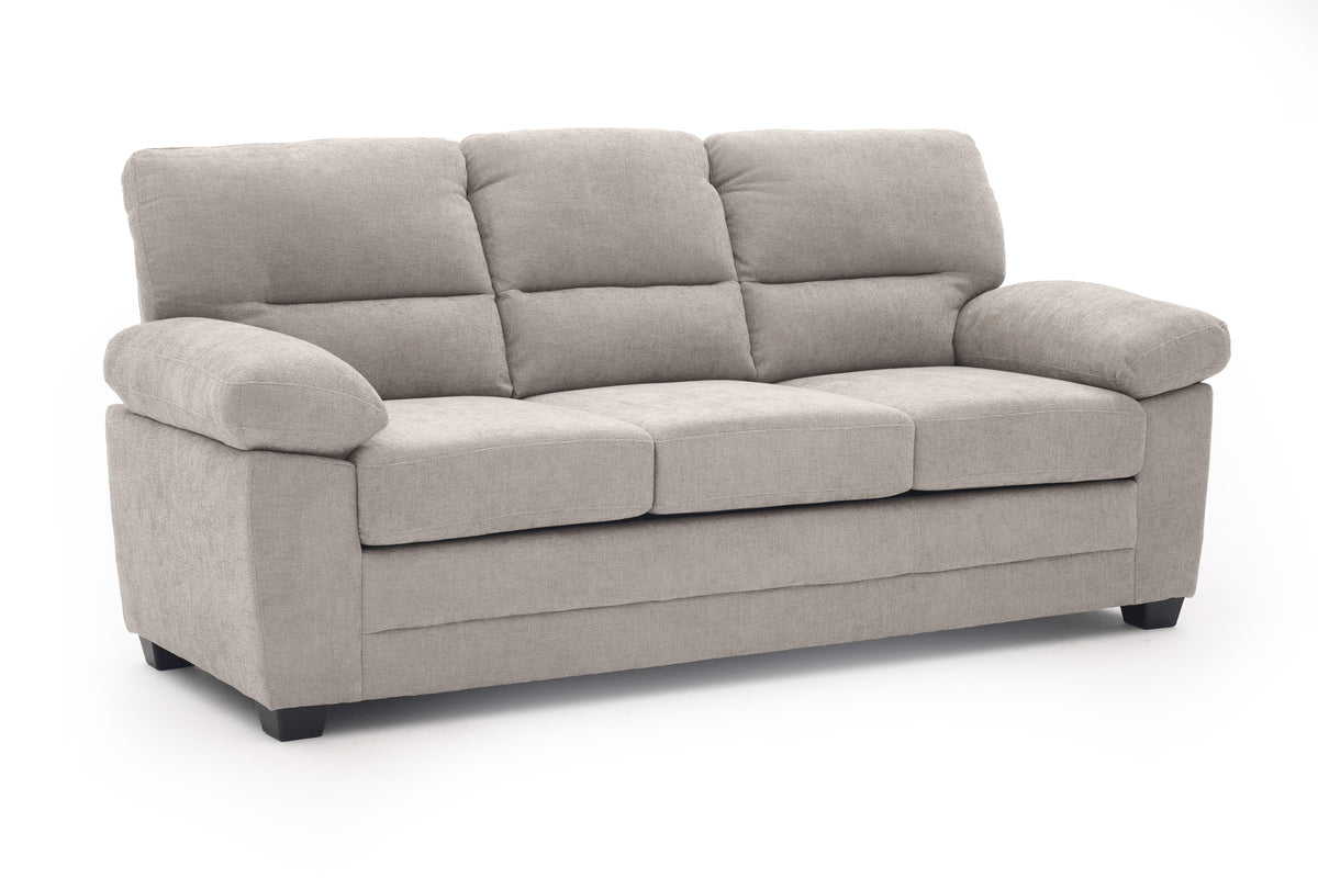 Beige Chenille Fabric 3 Seater Sofa LINCOLN