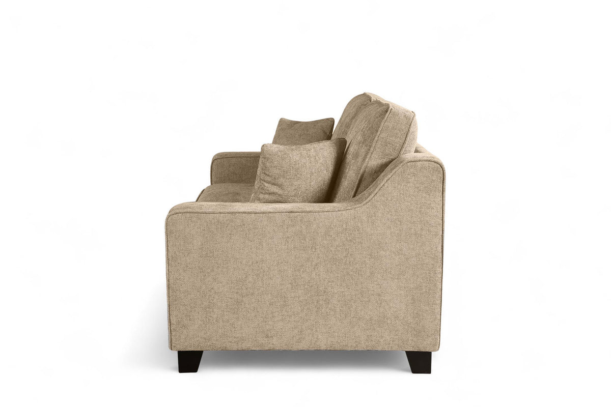Beige Chenille Fabric 3 Seater Sofa NATHAN