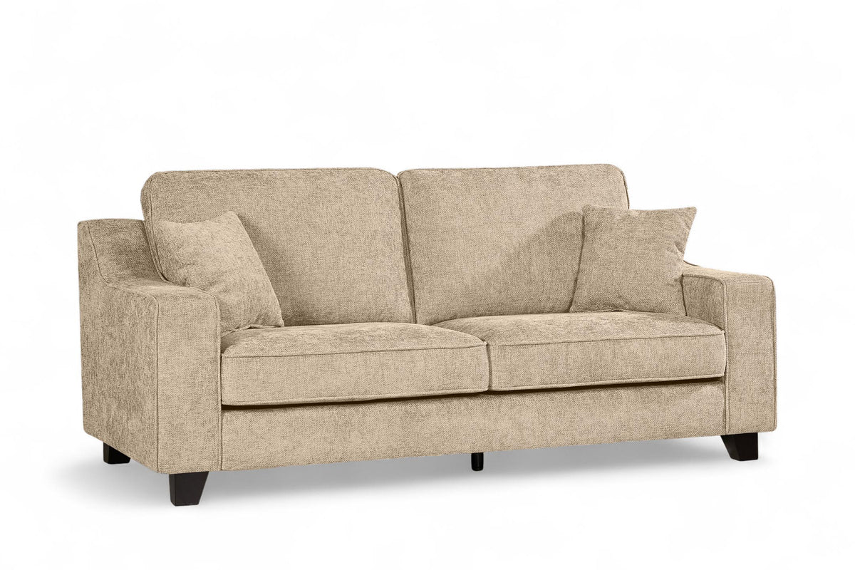 Beige Chenille Fabric 3 Seater Sofa NATHAN