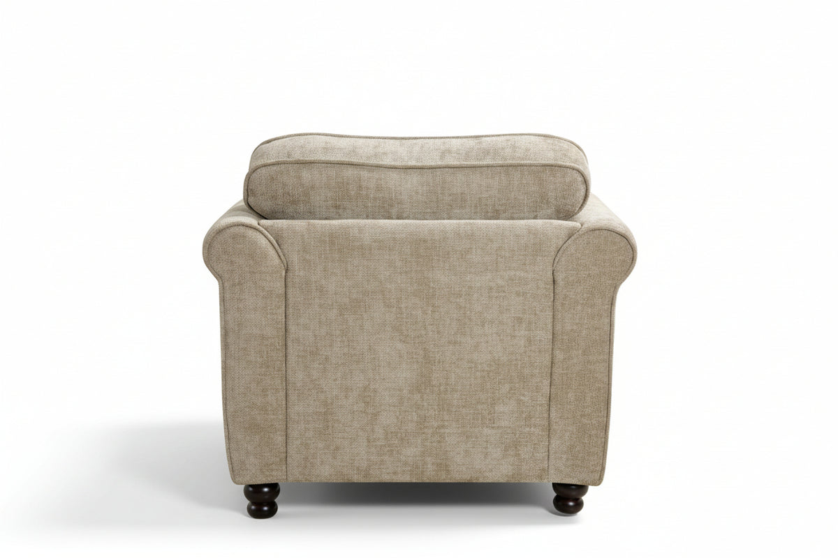 Beige Chenille 3 + 1 Seater Sofa Set HUGO