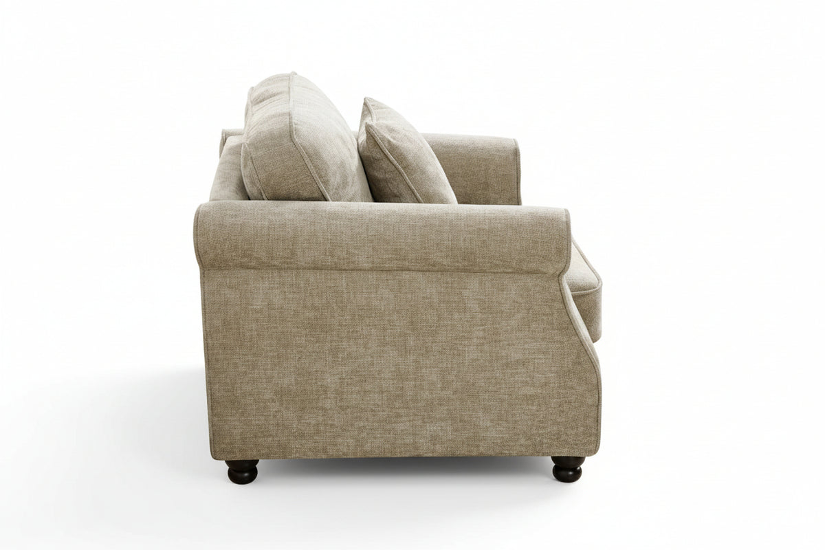 Beige Chenille 3 + 1 Seater Sofa Set HUGO