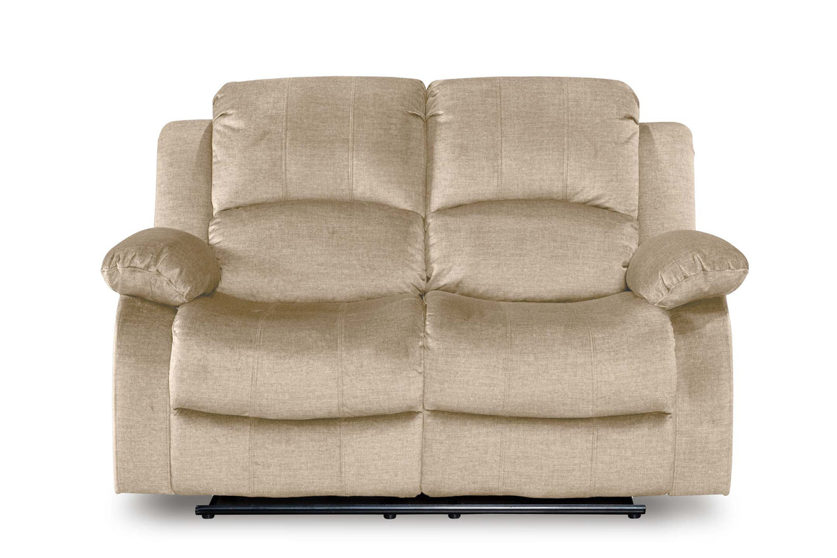 Chenille Fabric Oatmeal Beige 2 Seater Electric Recliner Sofa VALENCIA