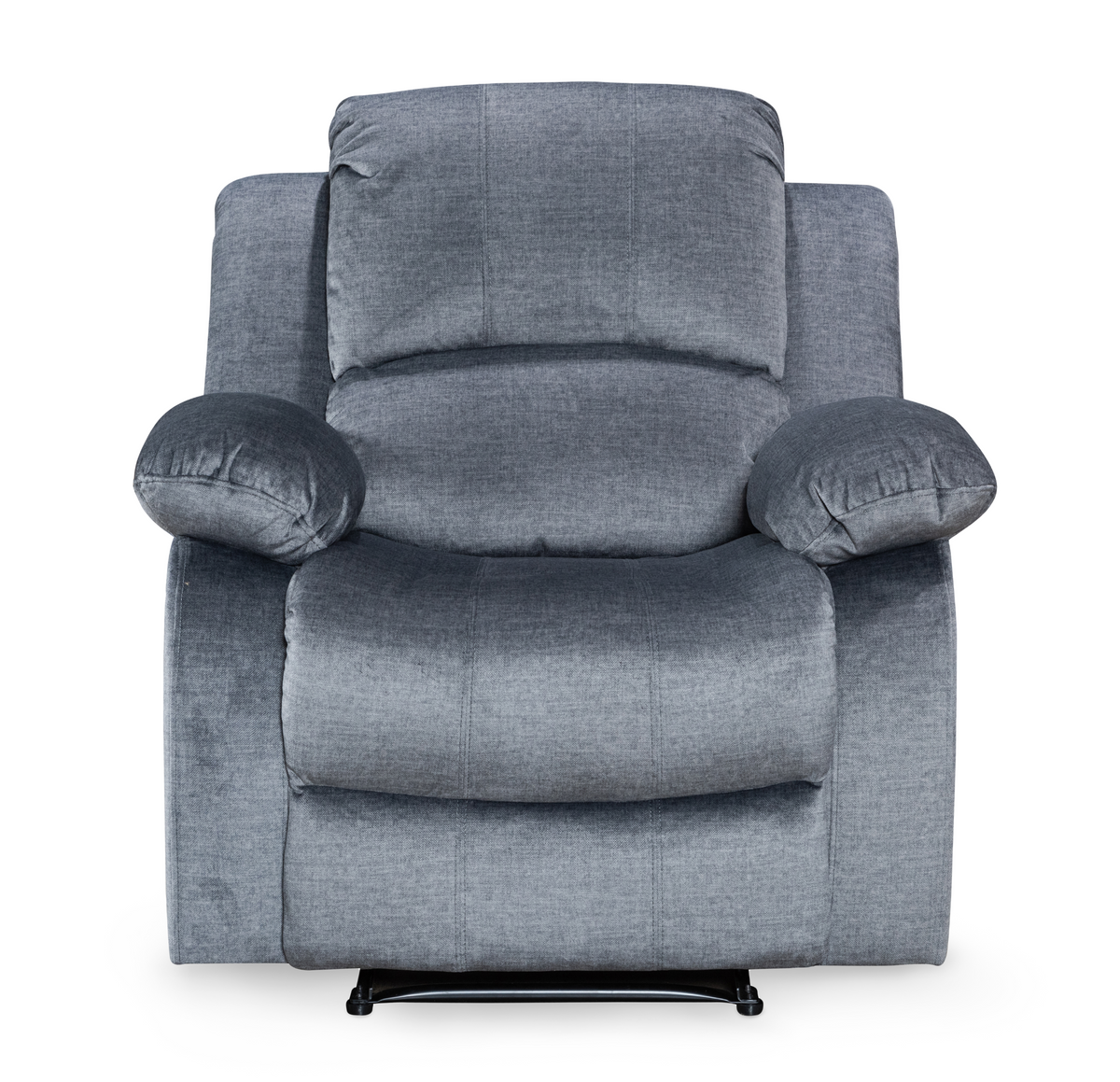 Chenille Fabric Grey 3 + 1 + 1 Seater Manual Recliner Sofa Set VALENCIA