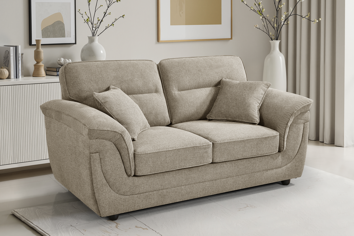 Beige Chenille 2 Seater Sofa ELLIOT