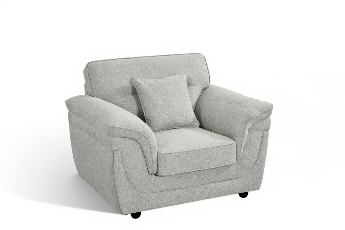 Grey Chenille 1 Seater Sofa ELLIOT