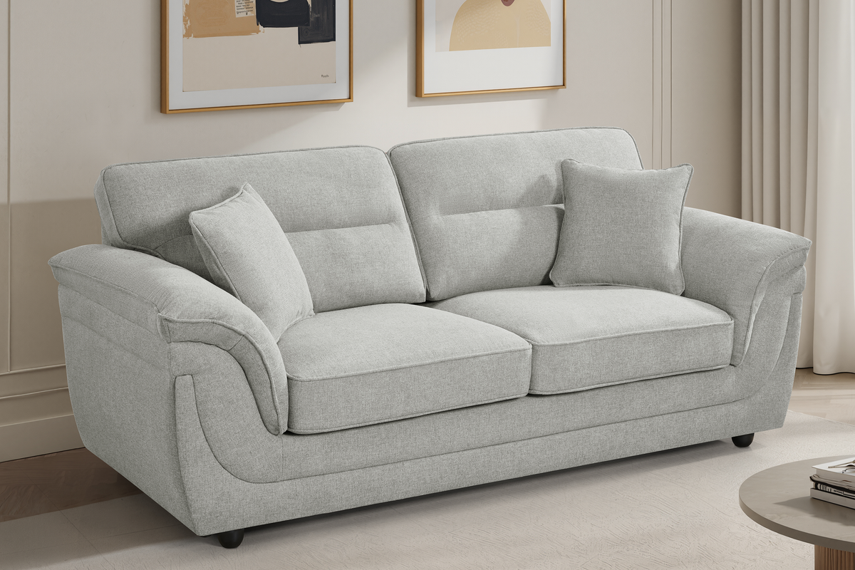 Grey Chenille 3 Seater Sofa ELLIOT