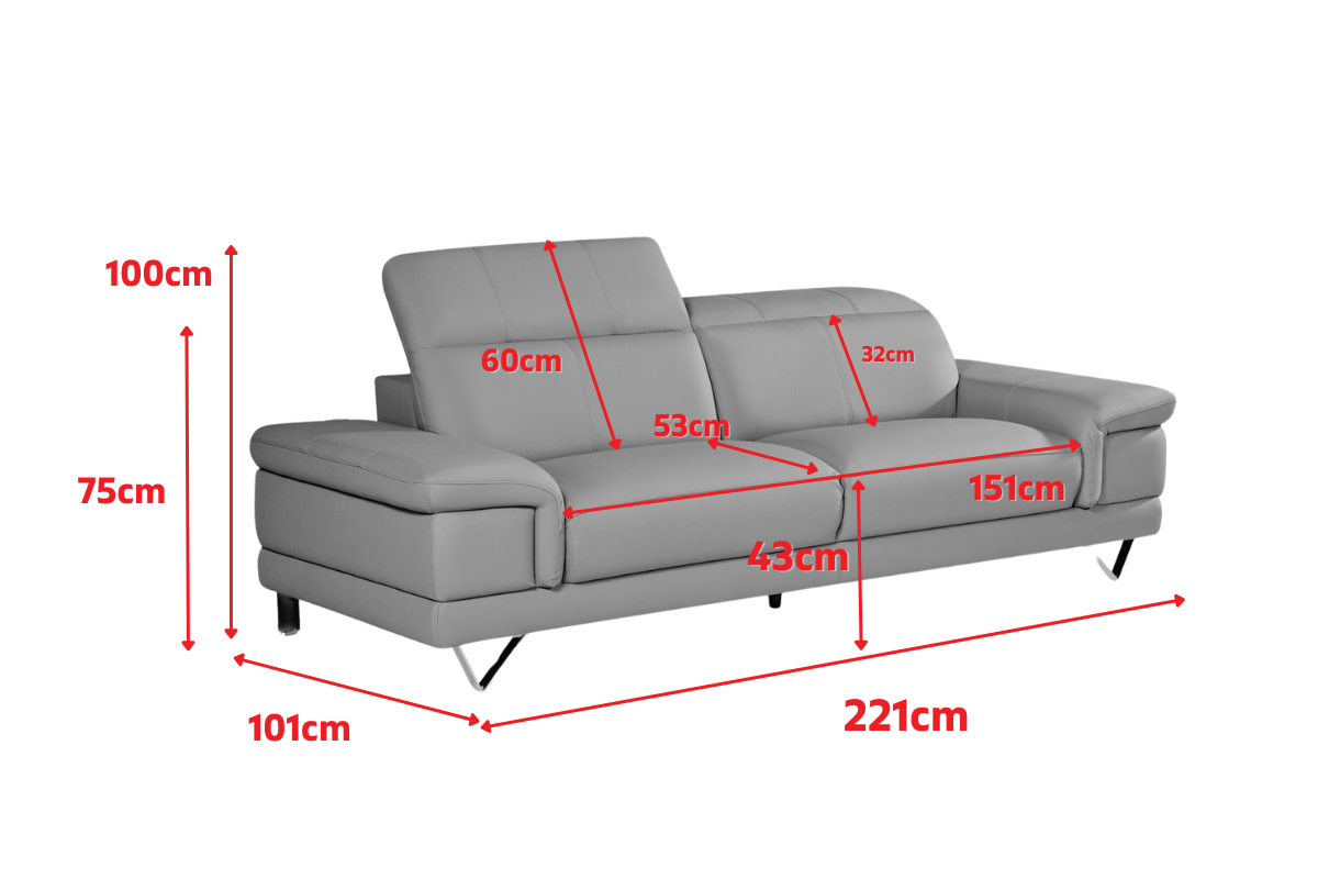Product dimensions diagram