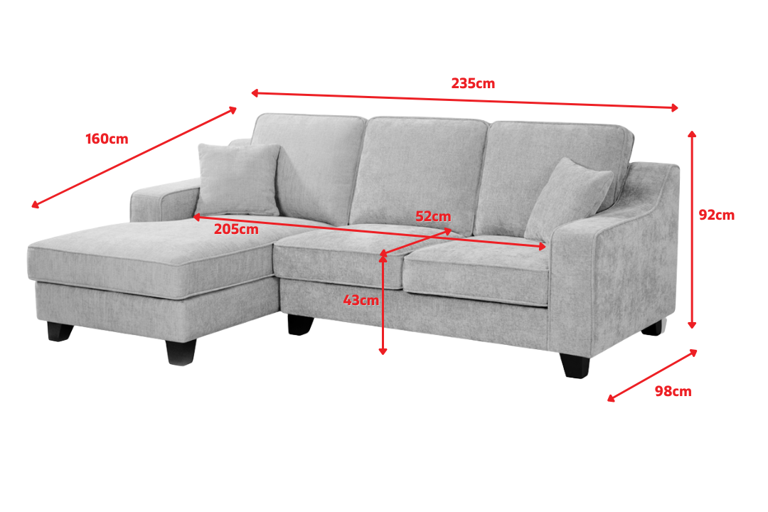Product dimensions diagram
