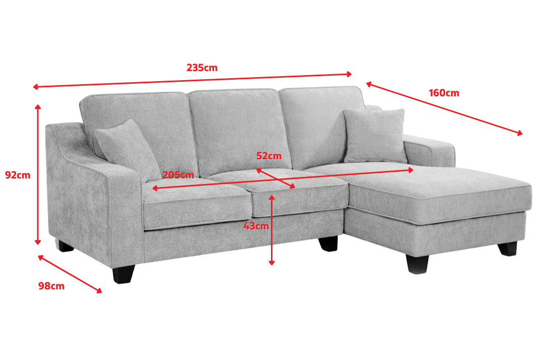 Product dimensions diagram