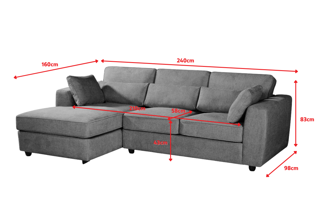 Product dimensions diagram