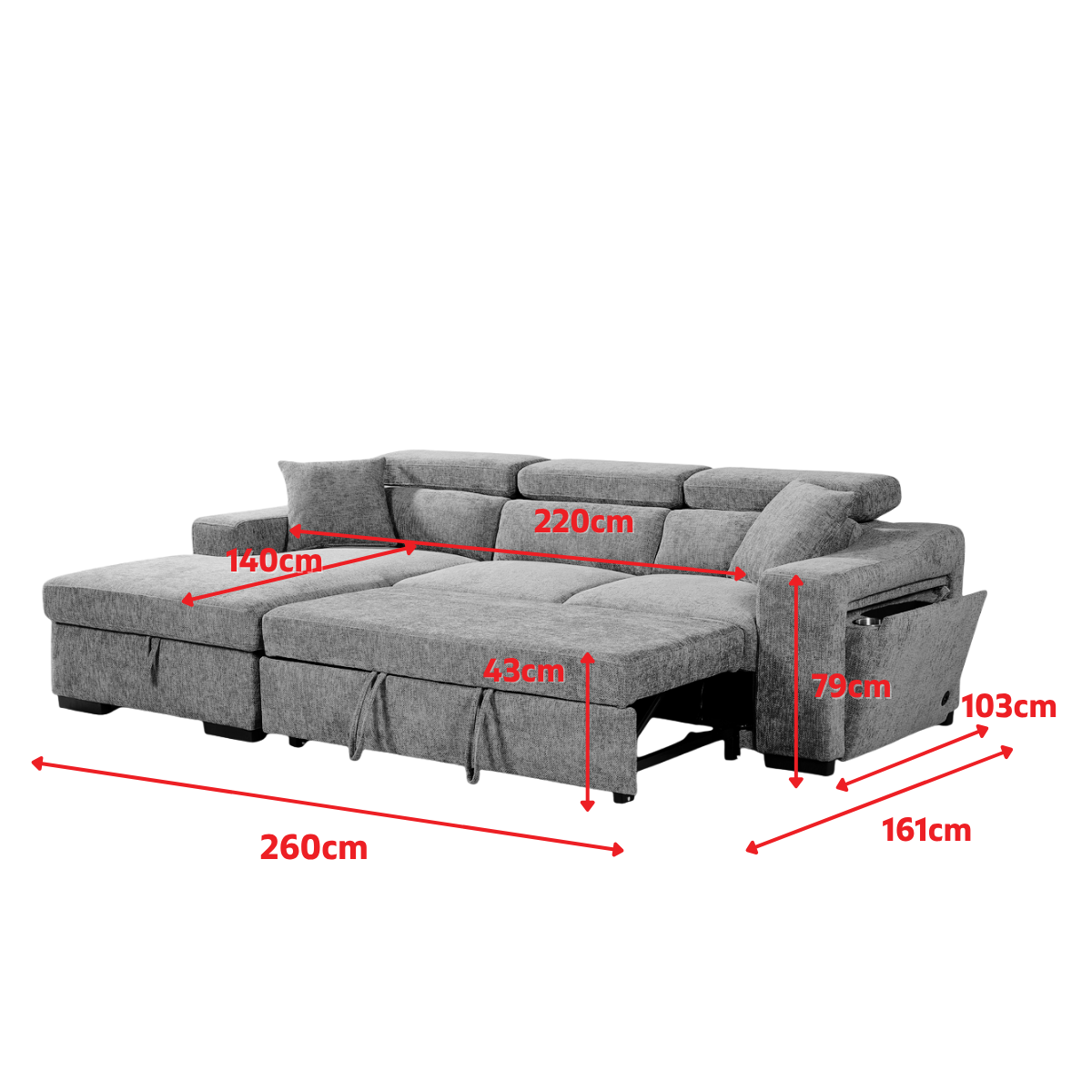 Product dimensions diagram