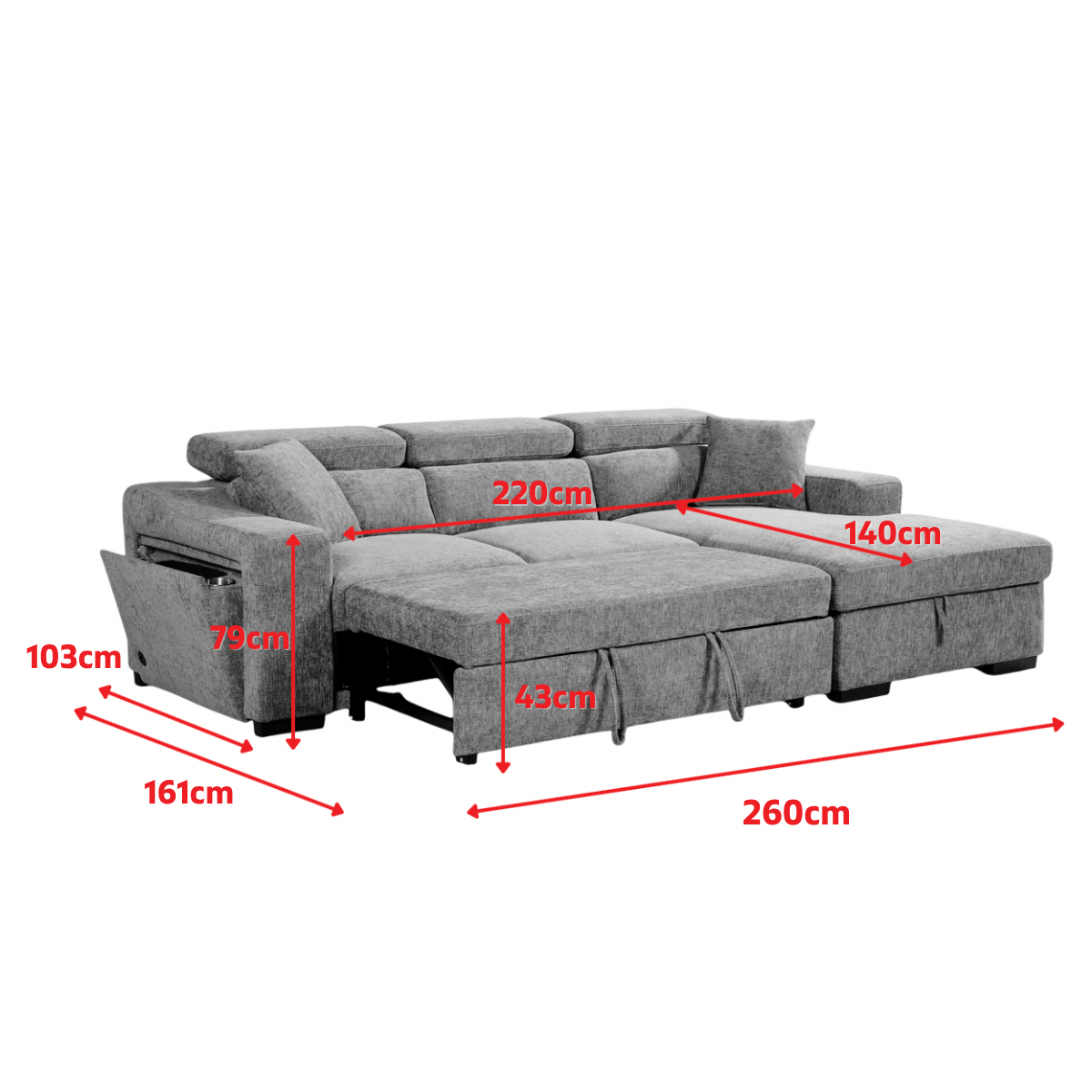 Product dimensions diagram