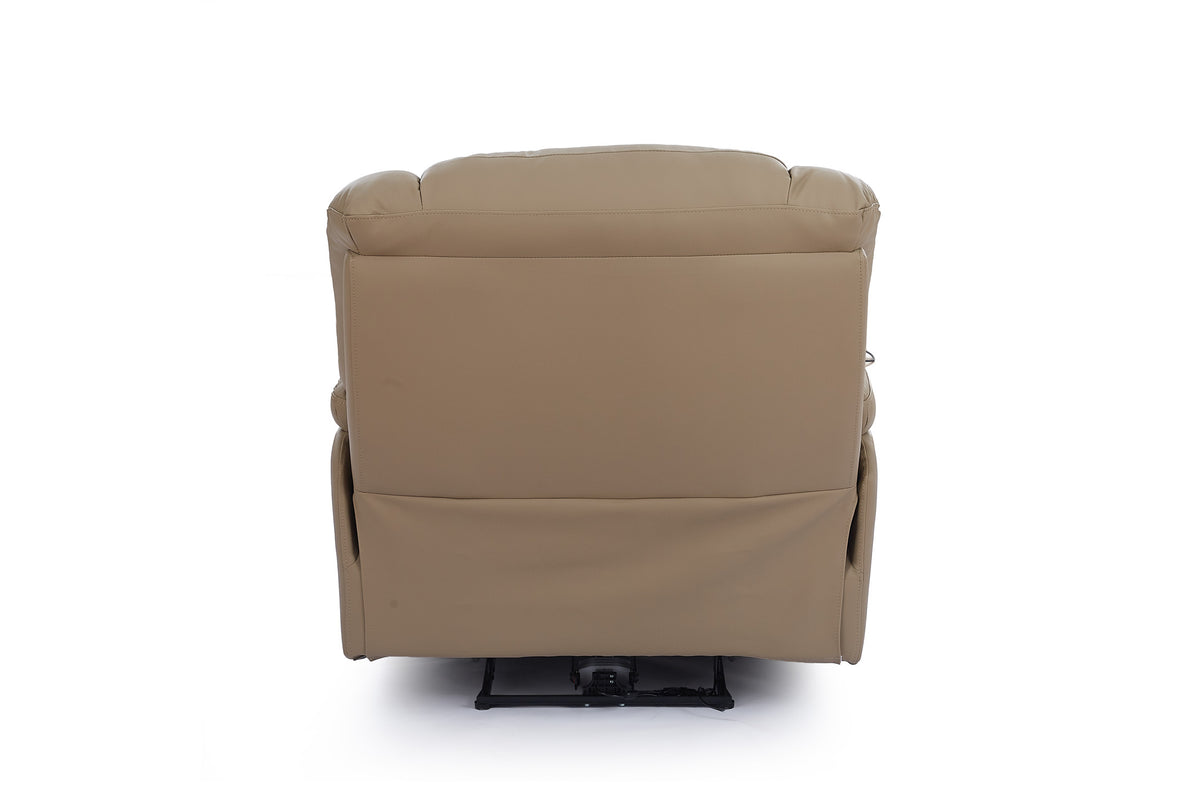 Beige Leather Electric 1 Seater Recliner Chair GIOVANNI