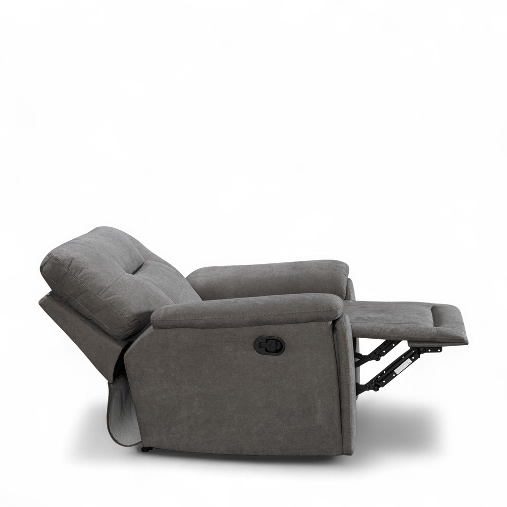 Grey Fabric Manual Recliner Chair MURCIA