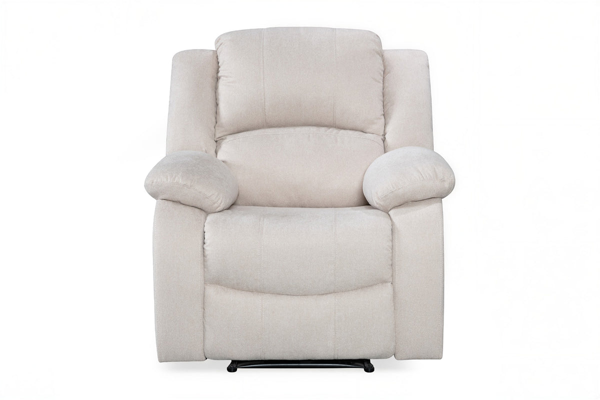 Fabric Beige 1 Seater Recliner Sofa VARESA