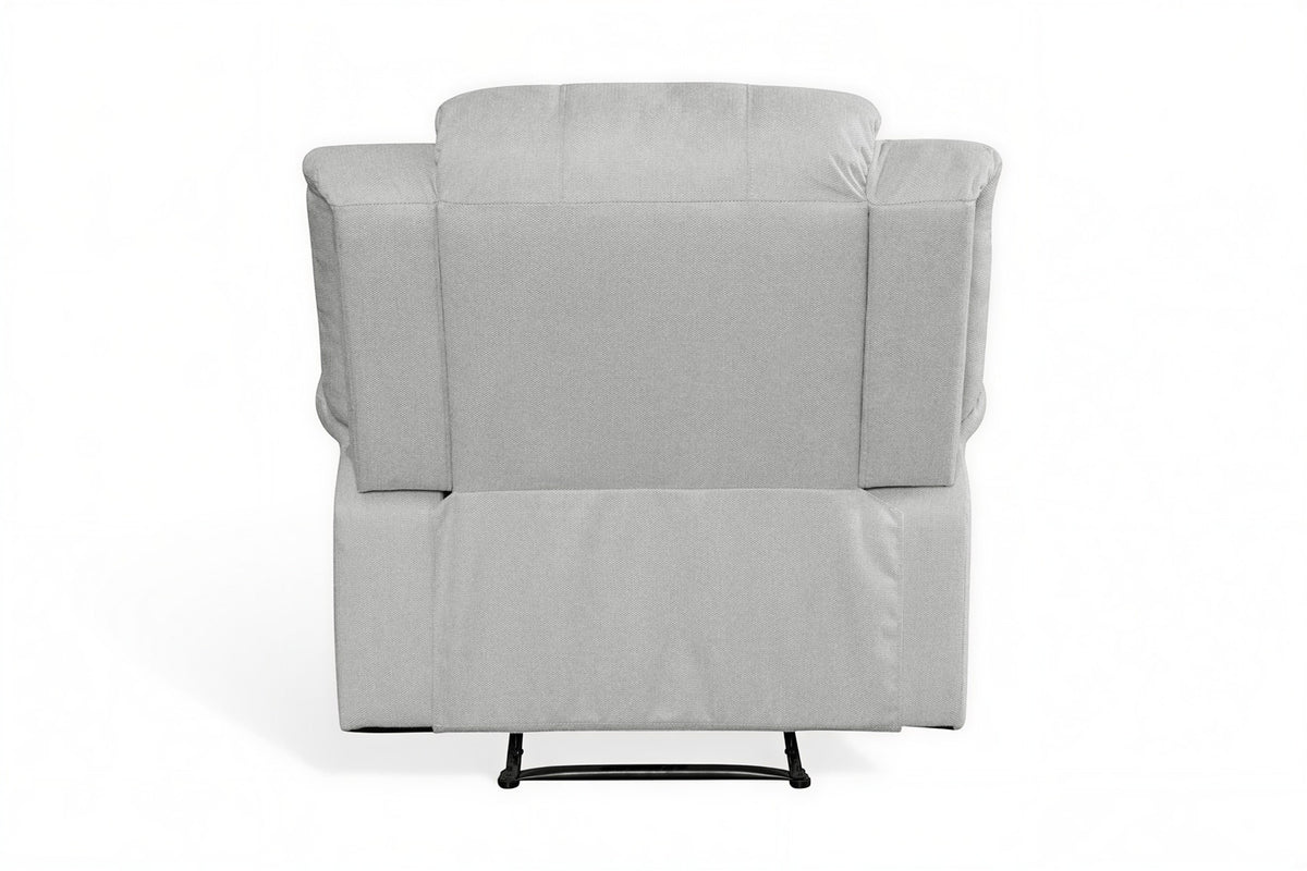 Fabric Light Grey 1 Seater Recliner Sofa VARESA