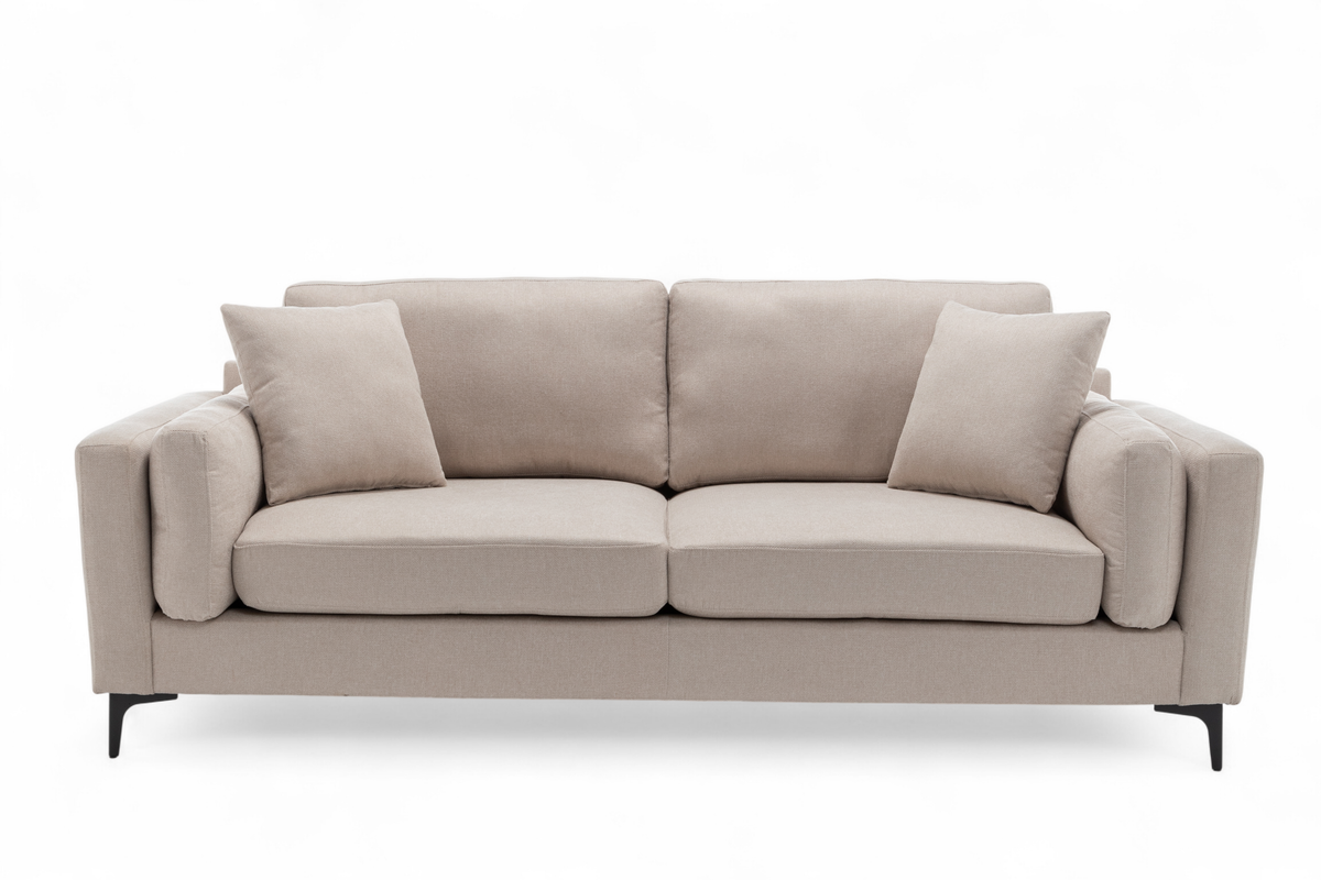Fabric Beige 3 Seater Sofa MARGHERA