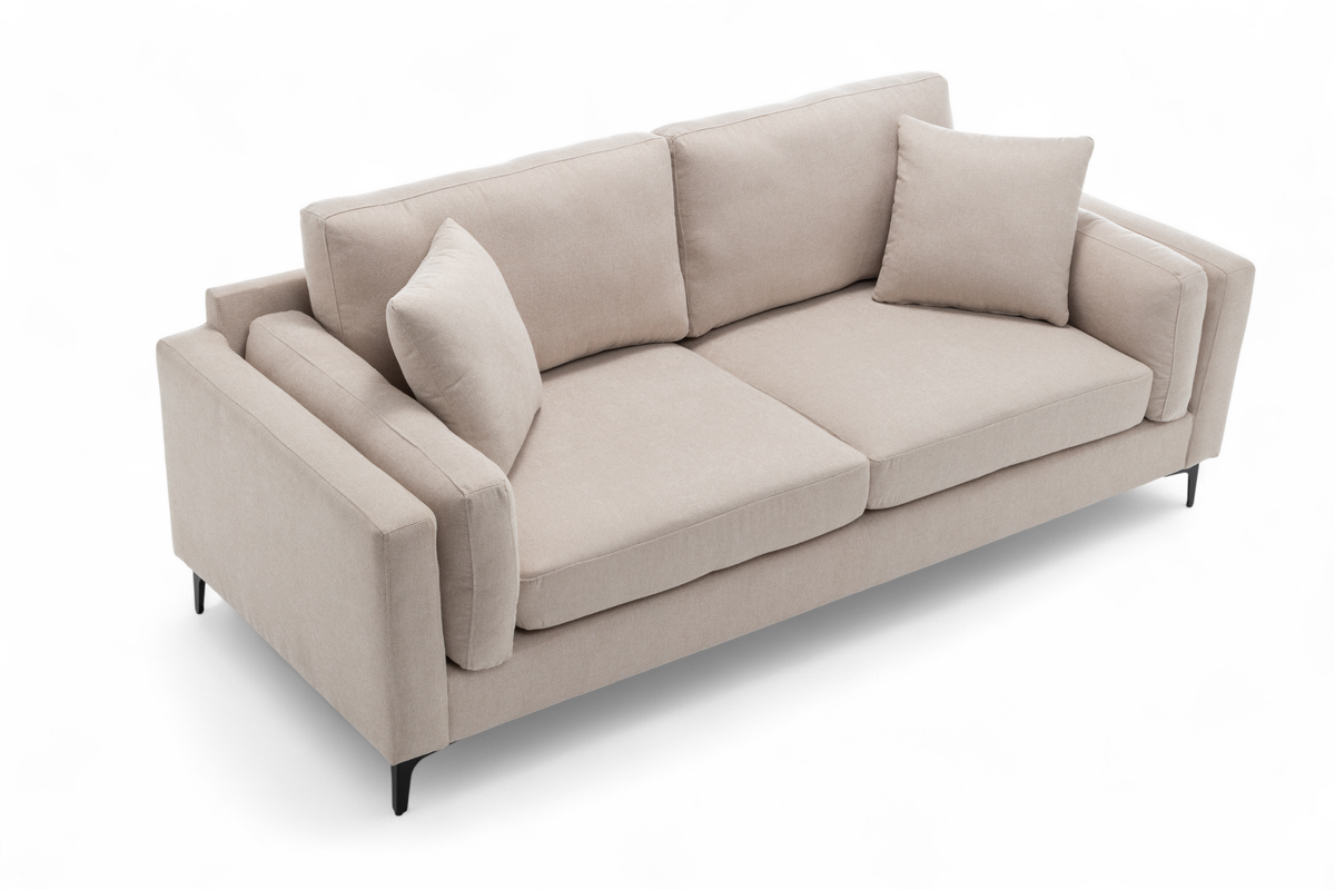 Fabric Beige 3 Seater Sofa MARGHERA