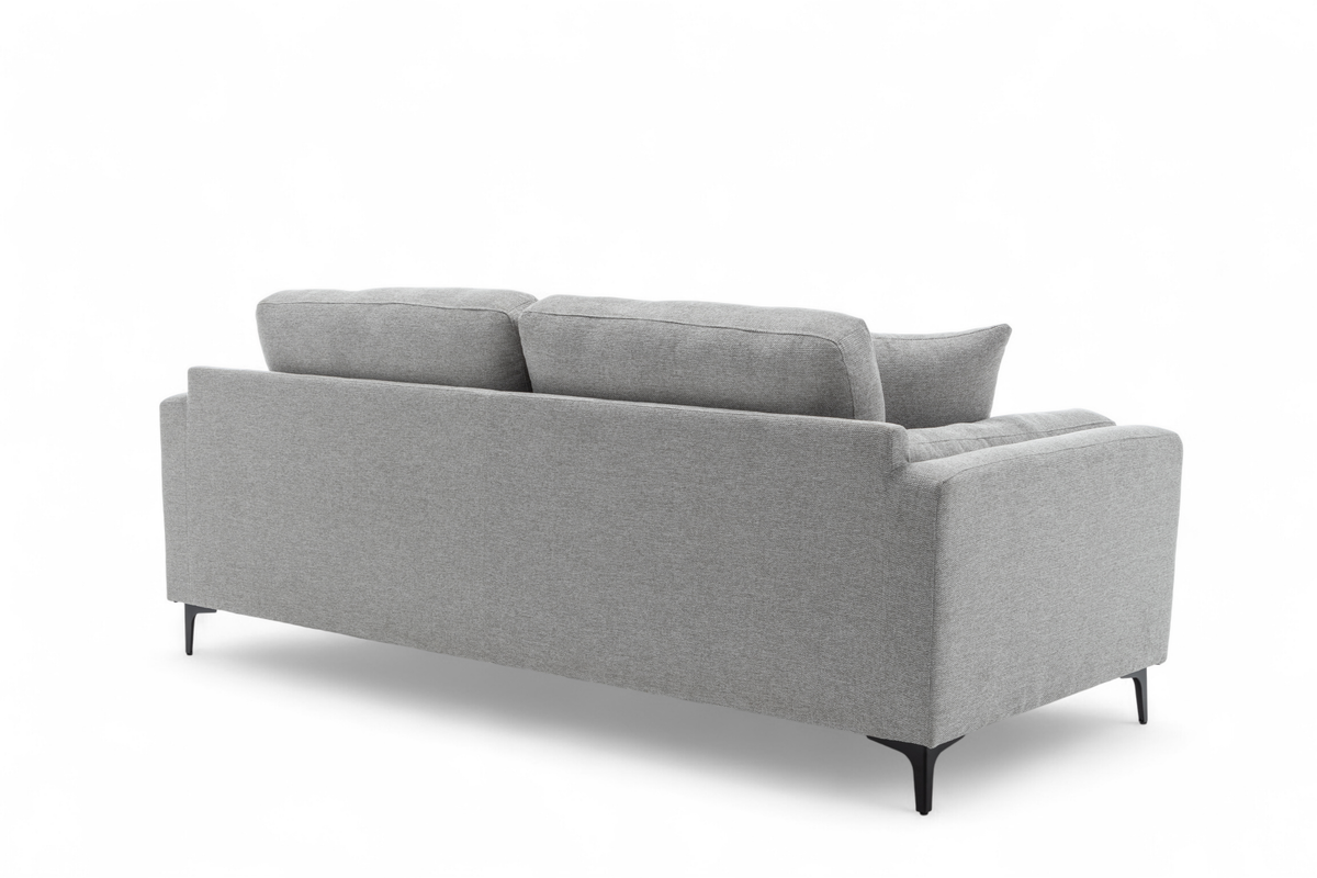 Fabric Light Grey 3 Seater Sofa MARGHERA