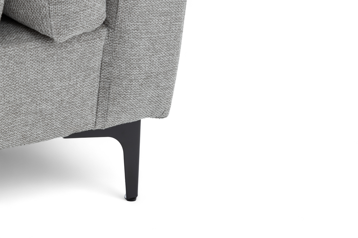 Fabric Light Grey 3 Seater Sofa MARGHERA