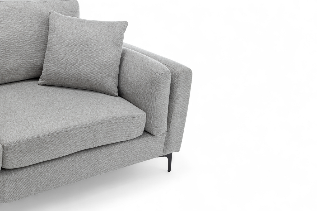 Fabric Light Grey 3 Seater Sofa MARGHERA
