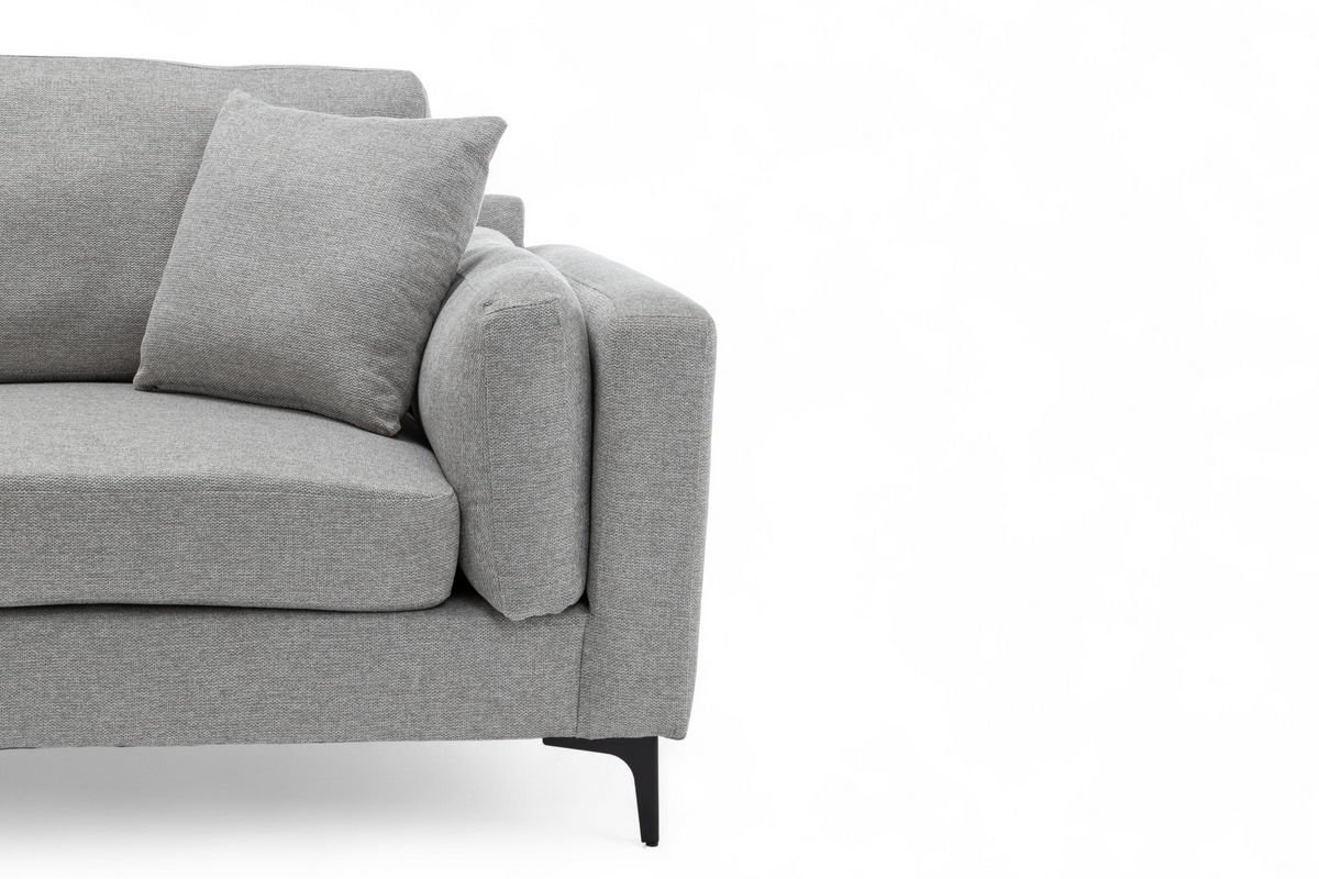 Fabric Light Grey 3 Seater Sofa MARGHERA