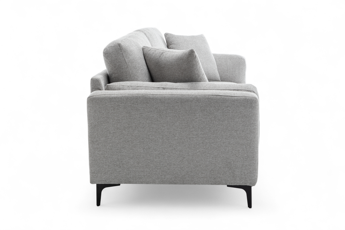 Fabric Light Grey 3 Seater Sofa MARGHERA