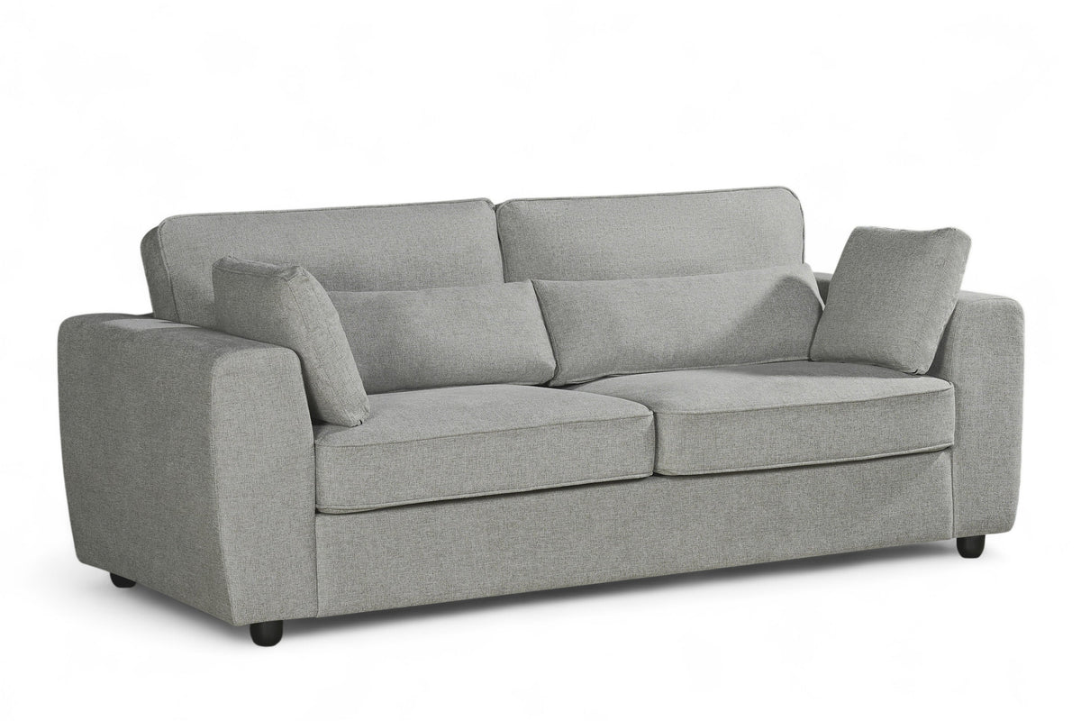Light Grey Chenille Fabric 3 + 2 Seater Sofa Set ALFIE