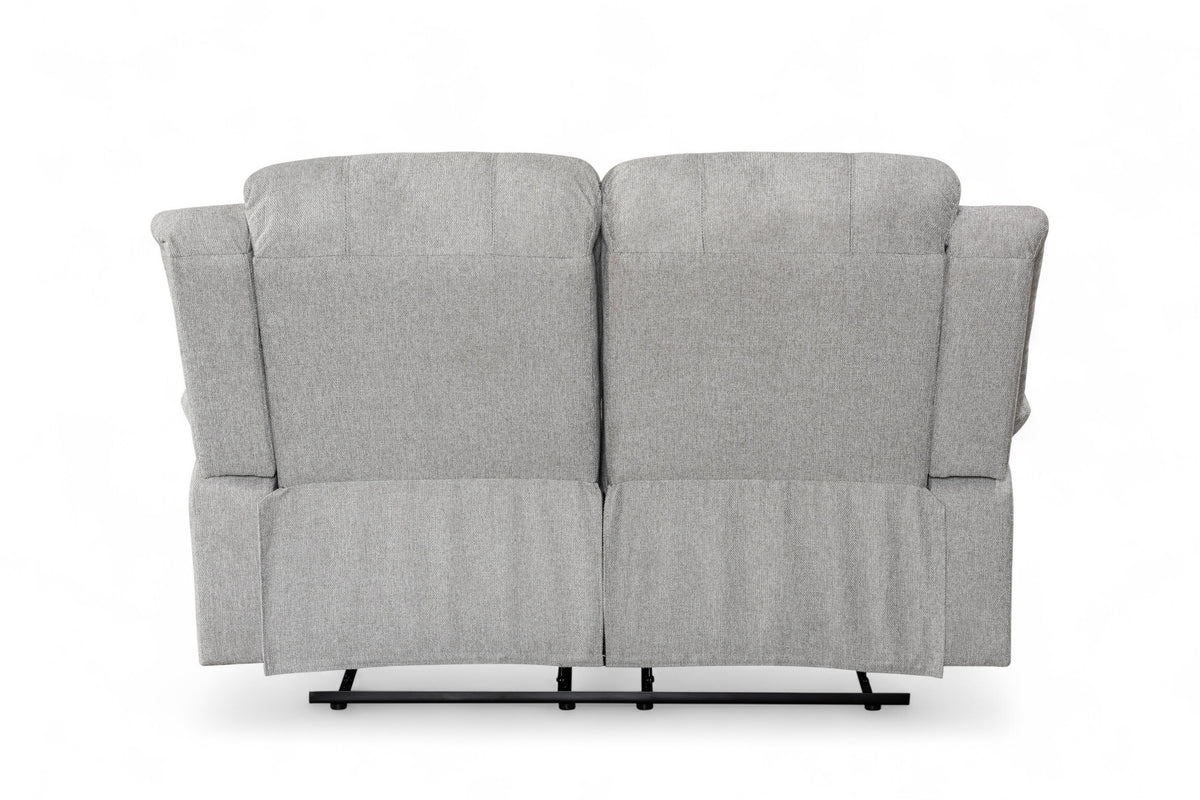 Fabric Light Grey 2 Seater Recliner Sofa VARESA