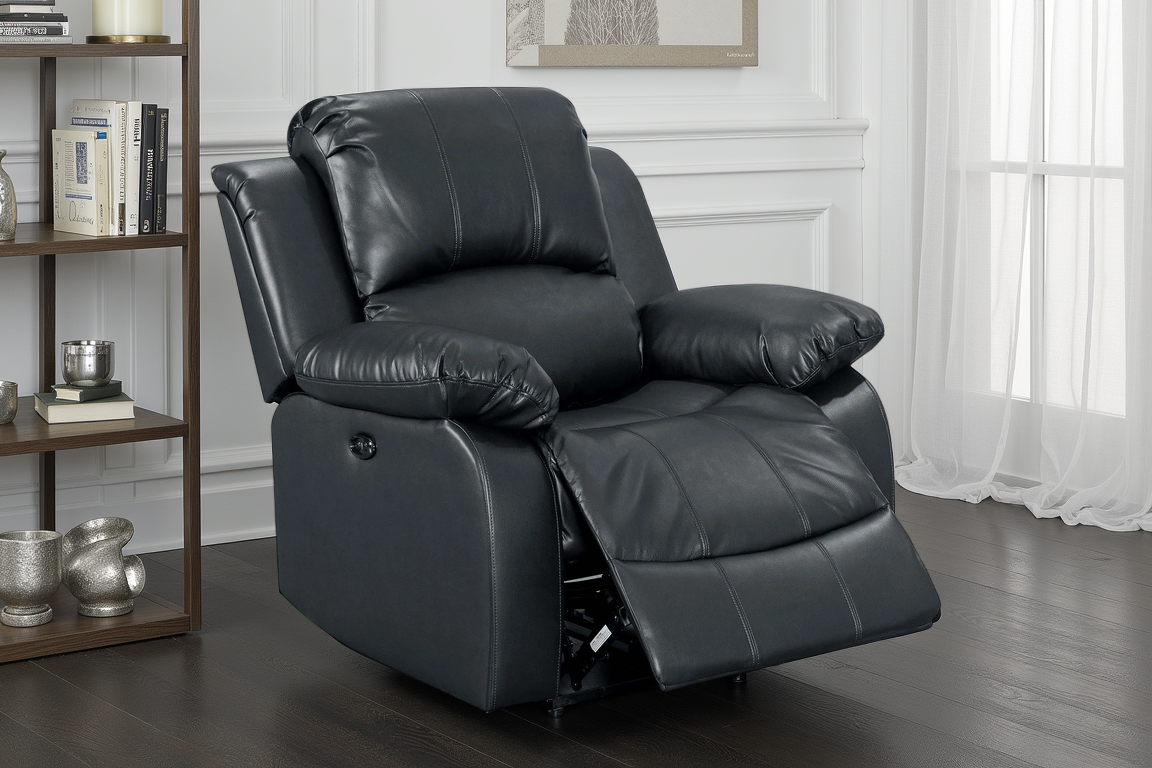 Faux Leather Black Electric Recliner Chair VALENCIA