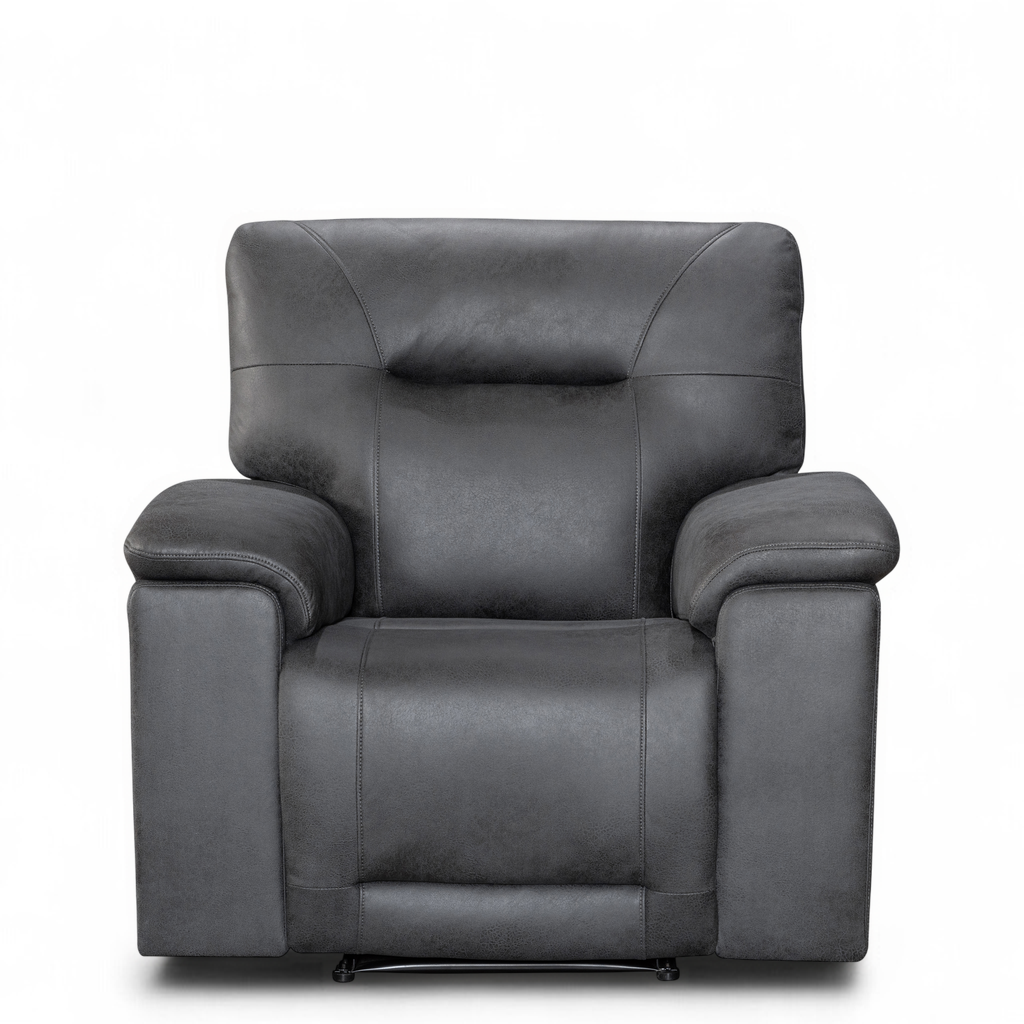 Faux Leather Grey Manual Recliner Chair MURCIA