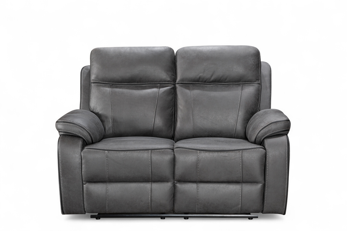 grey 2 seater recliner sofa front view