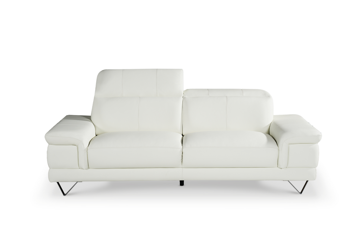 Genuine Leather White 2 Seater Sofa CHICAGO