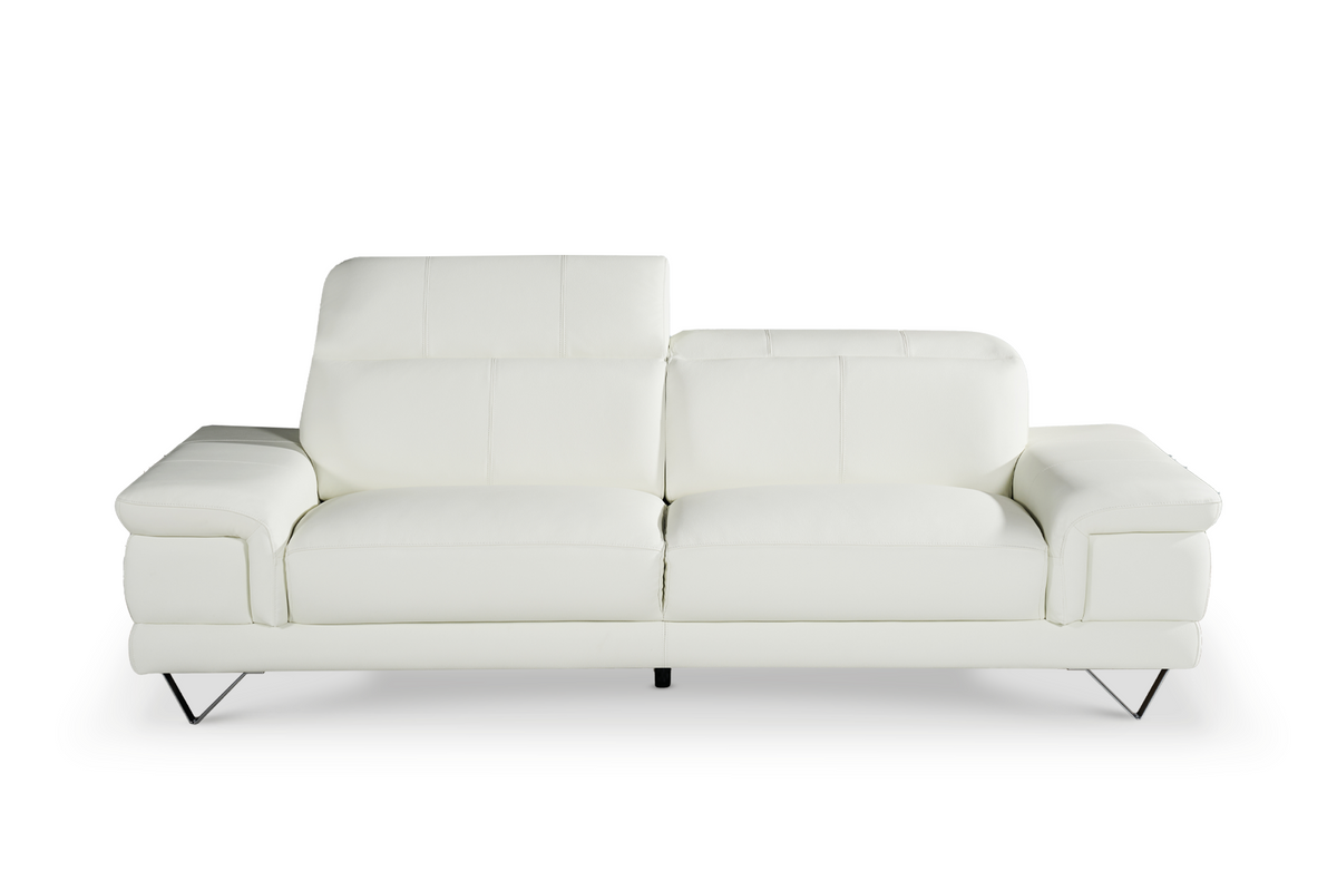 Genuine Leather White 3 Seater Sofa CHICAGO