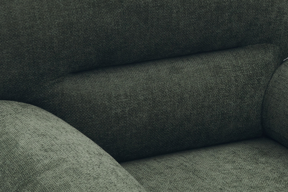 Green Chenille Fabric 1 Seater Sofa LINCOLN
