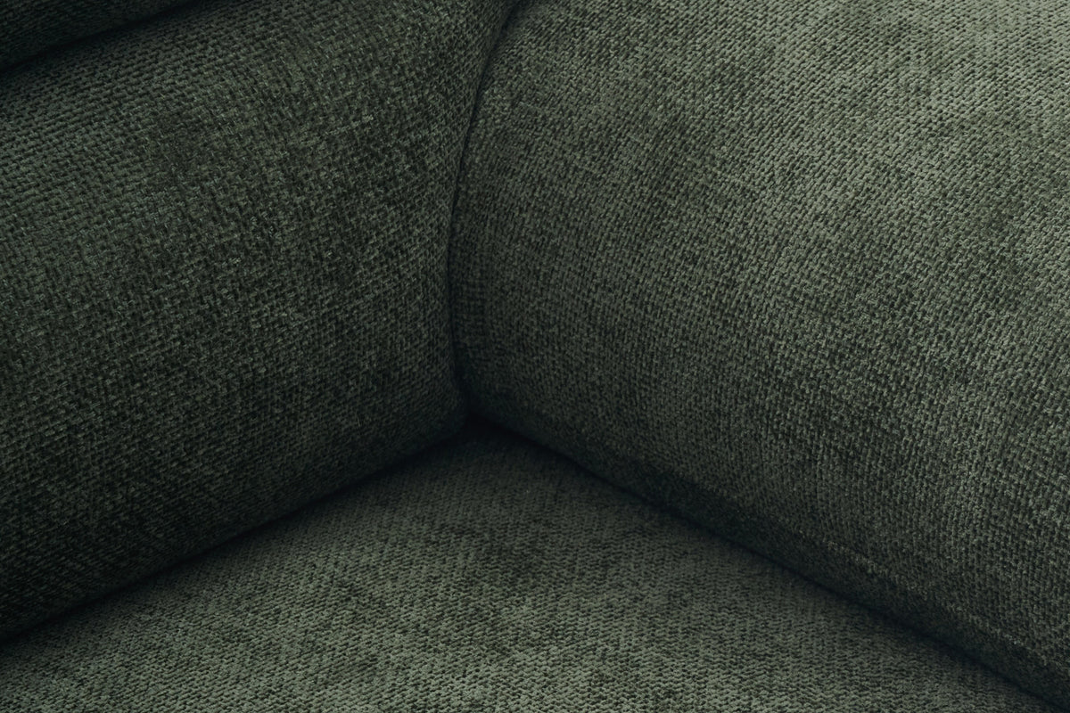 Green Chenille Fabric 1 Seater Sofa LINCOLN