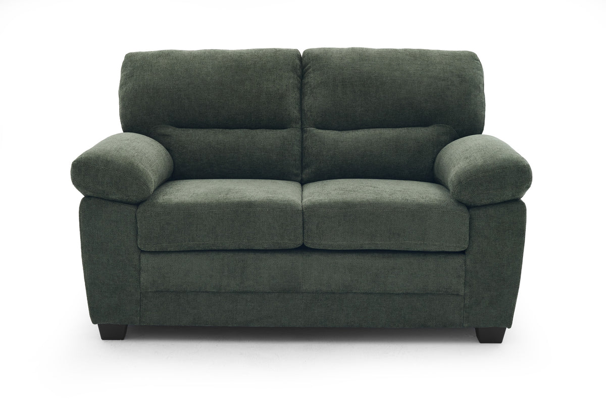 Green Chenille Fabric 2 Seater Sofa LINCOLN